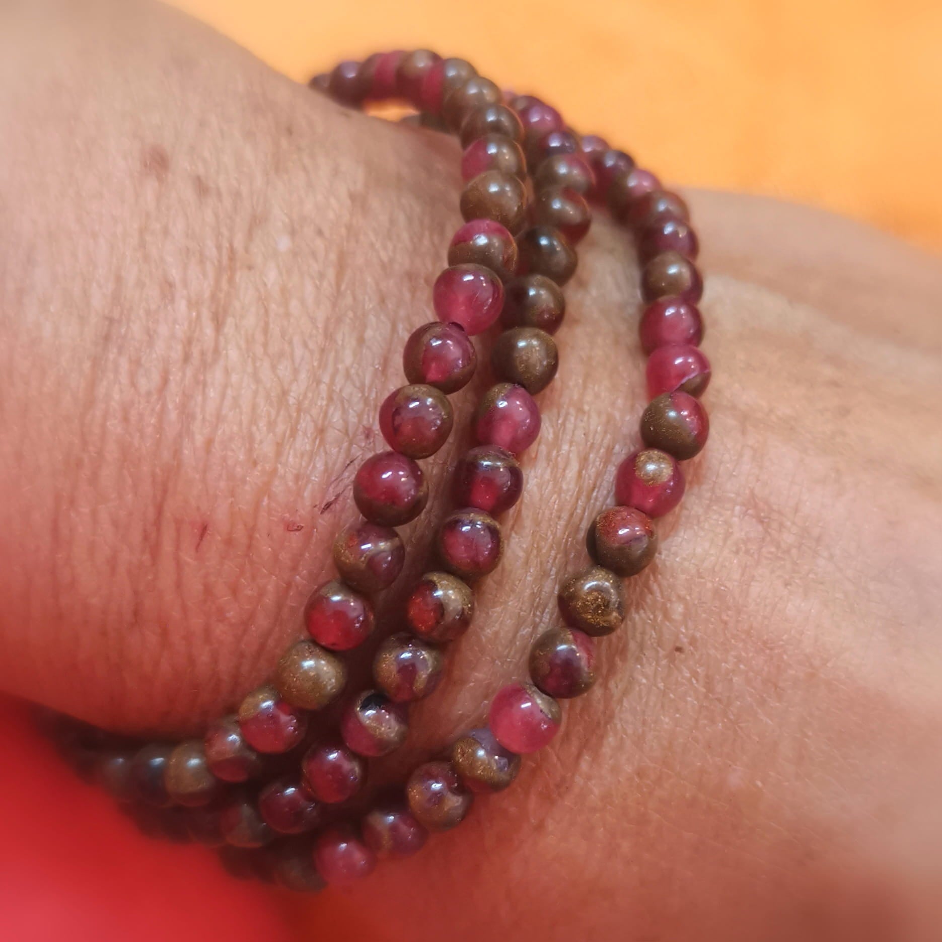 Jaspis AA Qualität Sammelarmband Yoga Karma – Wurzelchakra, Erdung & innere Stärke