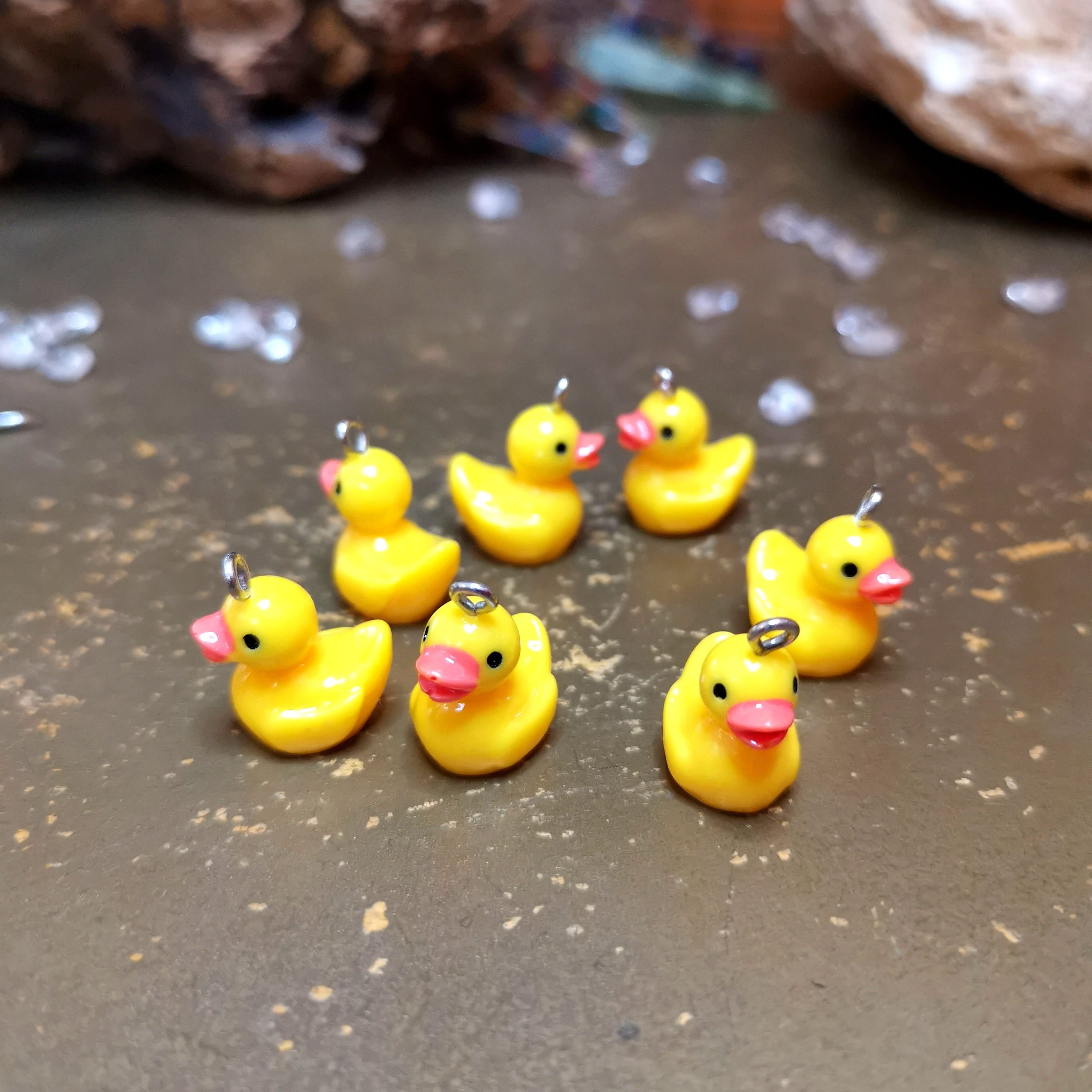 Enten Creolen Gold Edelstahl – Gute Laune Statement Ohrringe