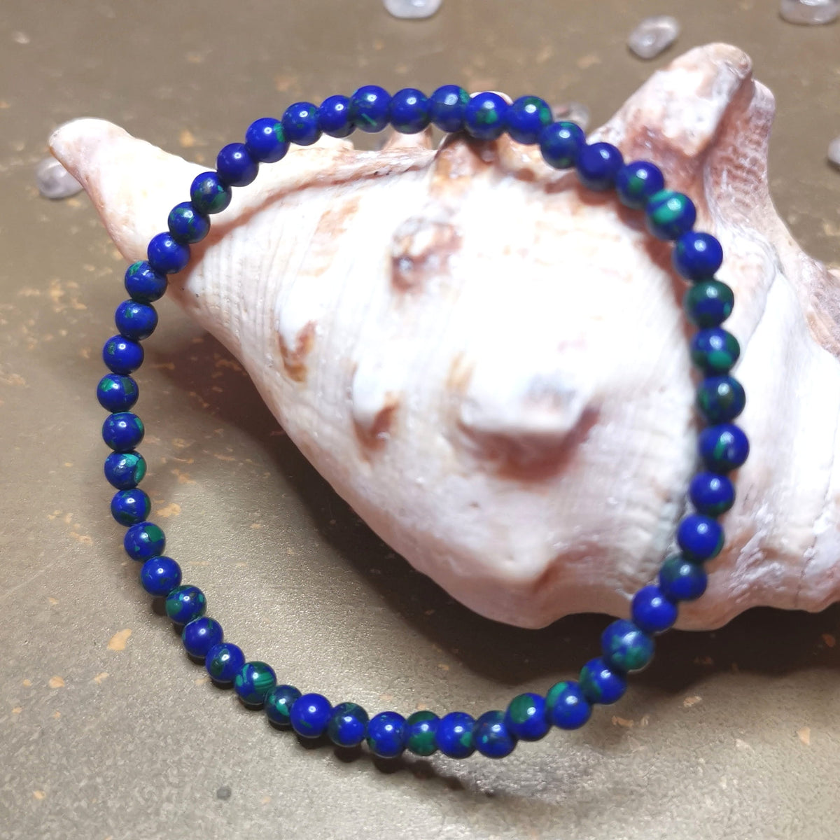 Azurit Malachit Karma Edelstein Armband Blau Grün – Intuition, Transformation & Herzensenergie