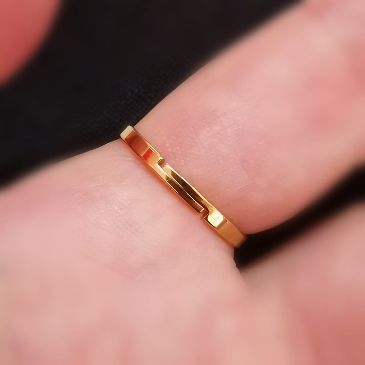 Gold Ring Hexenknoten – Keltischer Schutzknoten Edelstahl, verstellbarer Karma Schmuck