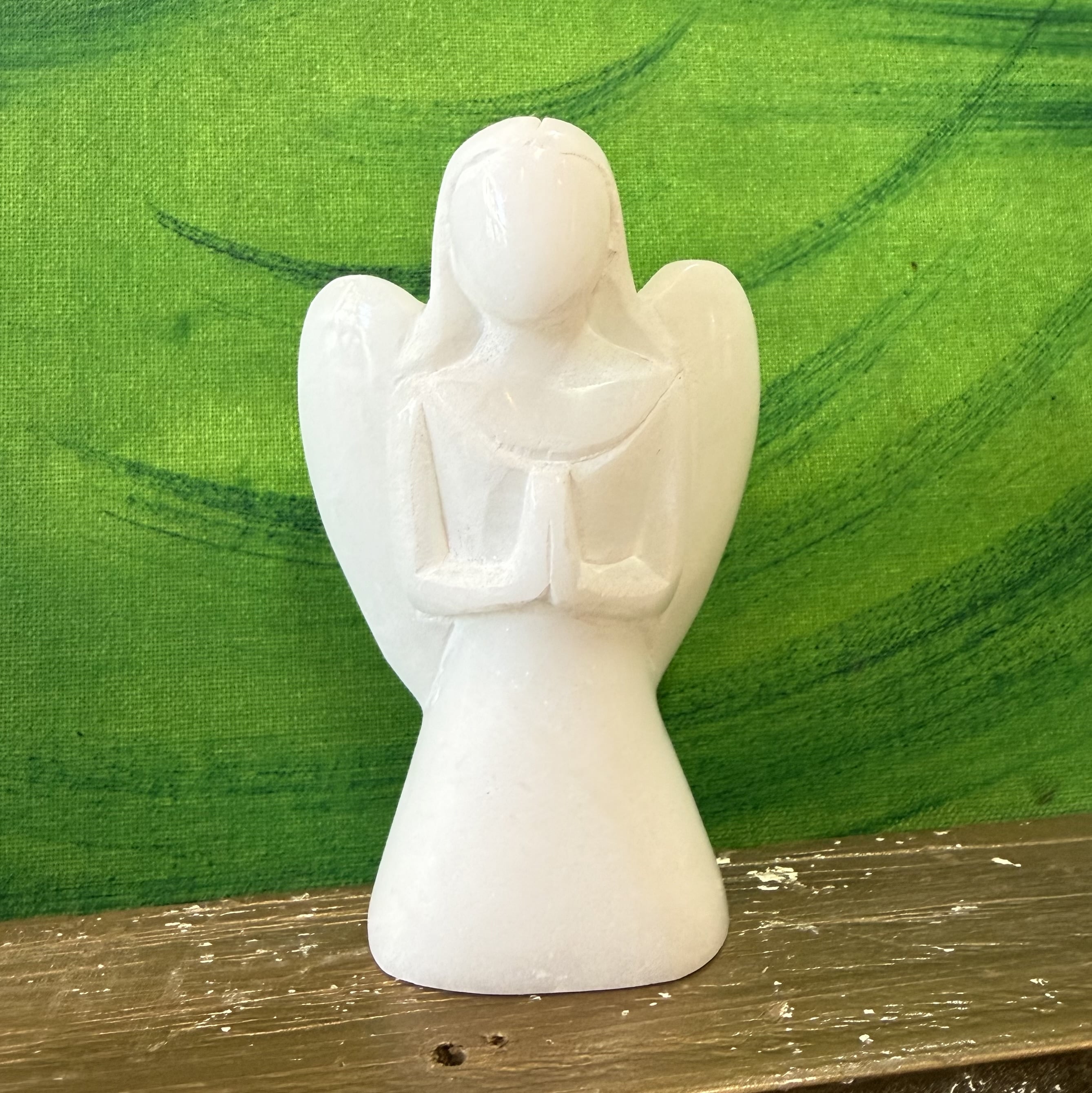 Großer Selenit Engel Deko – geweiht für Schutz, Frieden & lichtvolle Klarheit