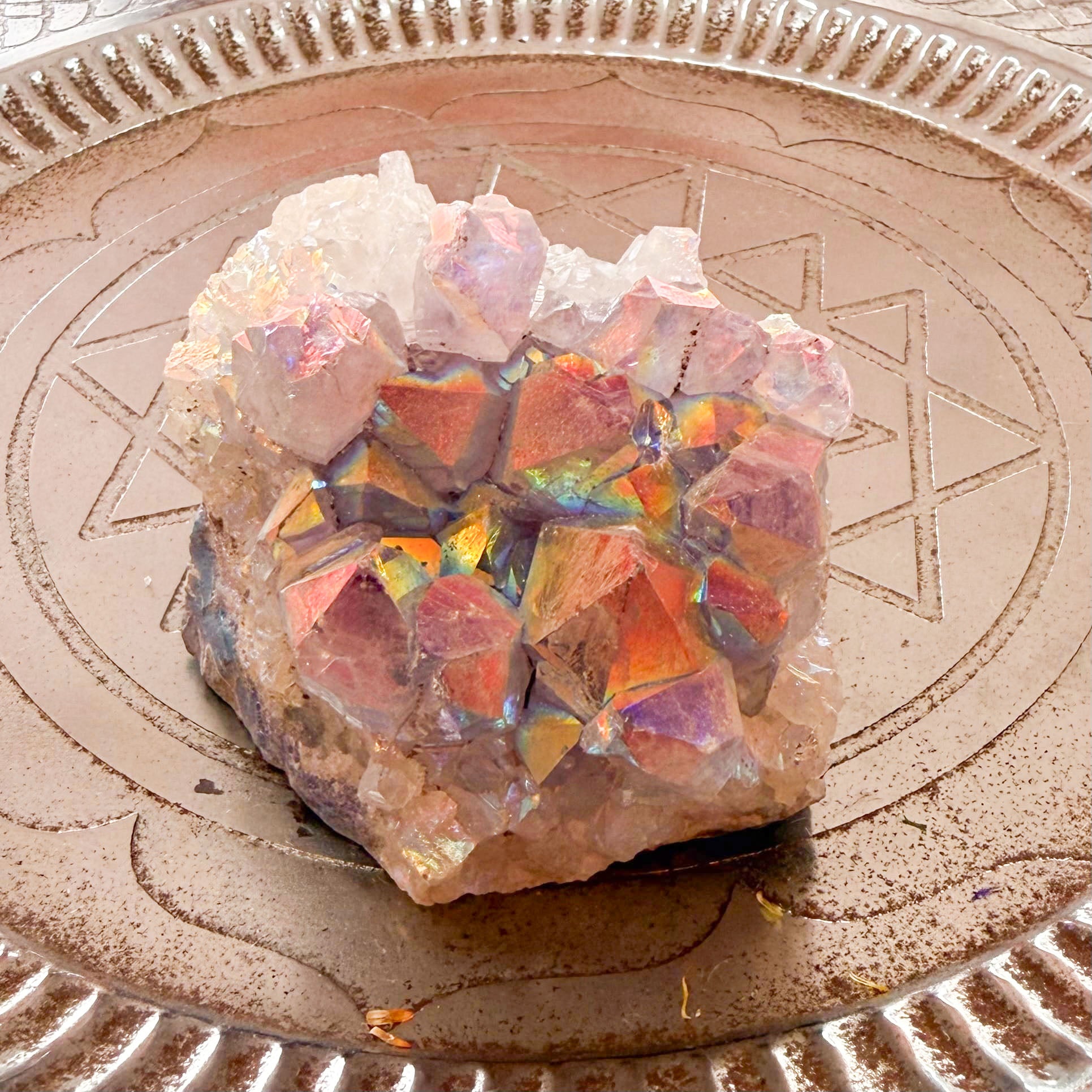 Angel Aura Edelstein Druse – Meditation, Licht & Lebensfreude
