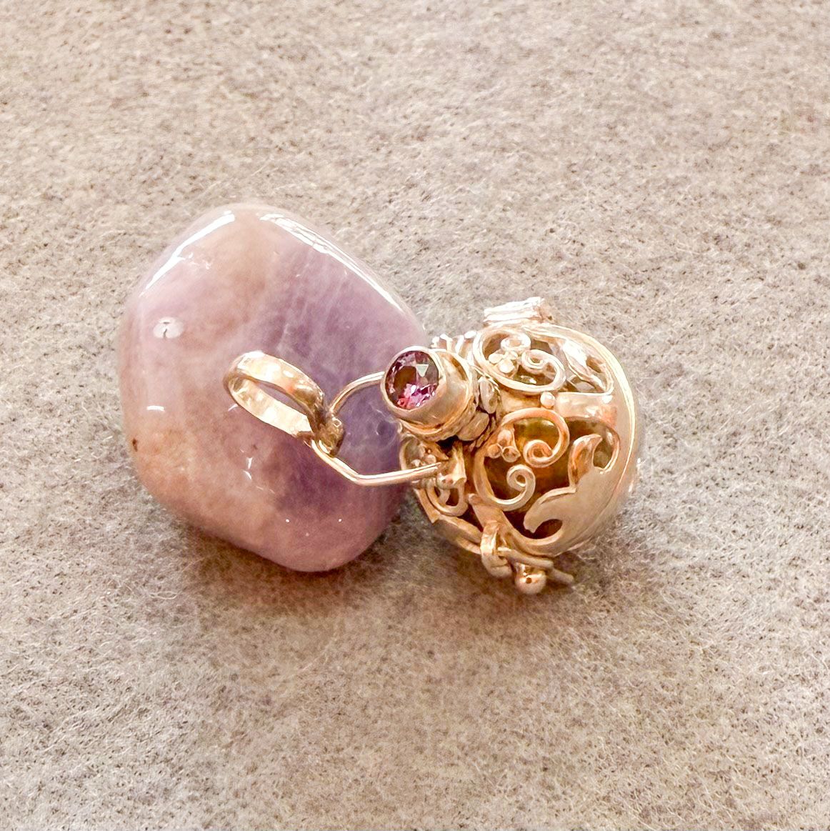 Engelsrufer Amethyst Edelstein – Sterlingsilber Handarbeit, Intuition & Schutz