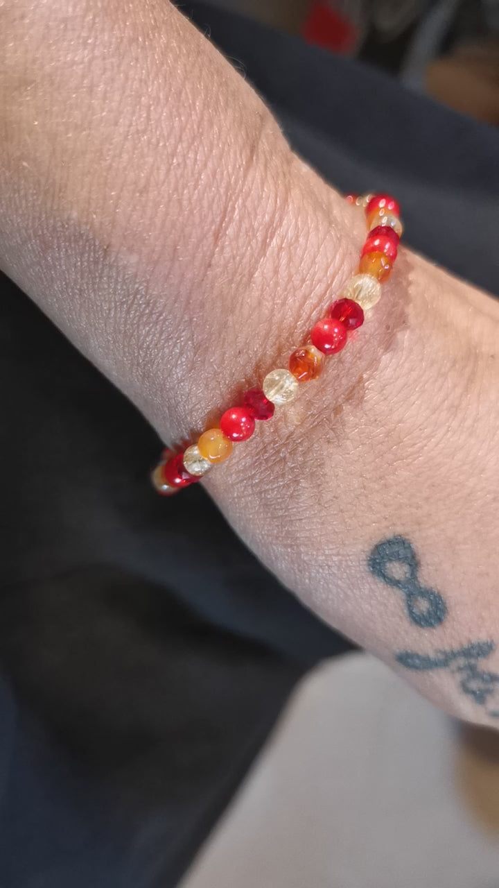 Koralle Kristall Karneol Glücksachat Gold Beryll Karma Armband, love peace happiness, geweiht, Liebe und Lebenslust