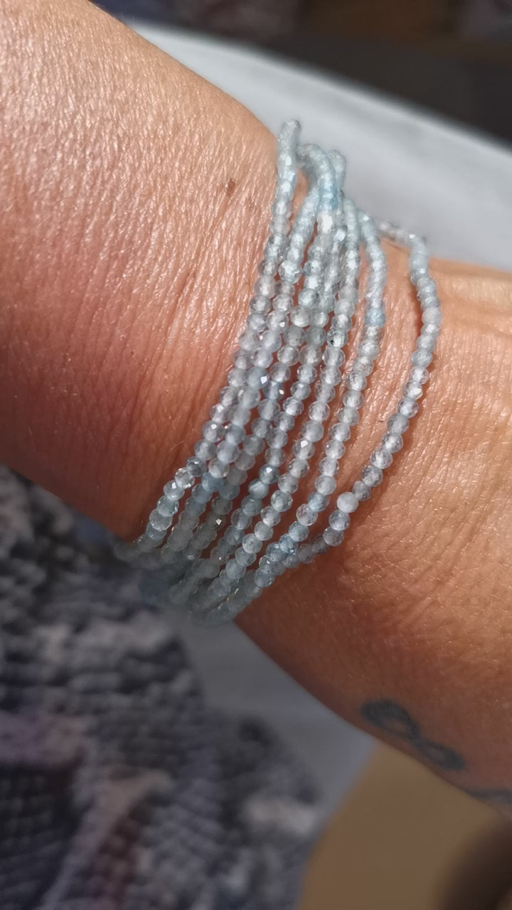 Apatit AA Qualität Armbändchen Armband Heilstein Edelstein Schmuck filigran 2 mm, Zufriedenheit