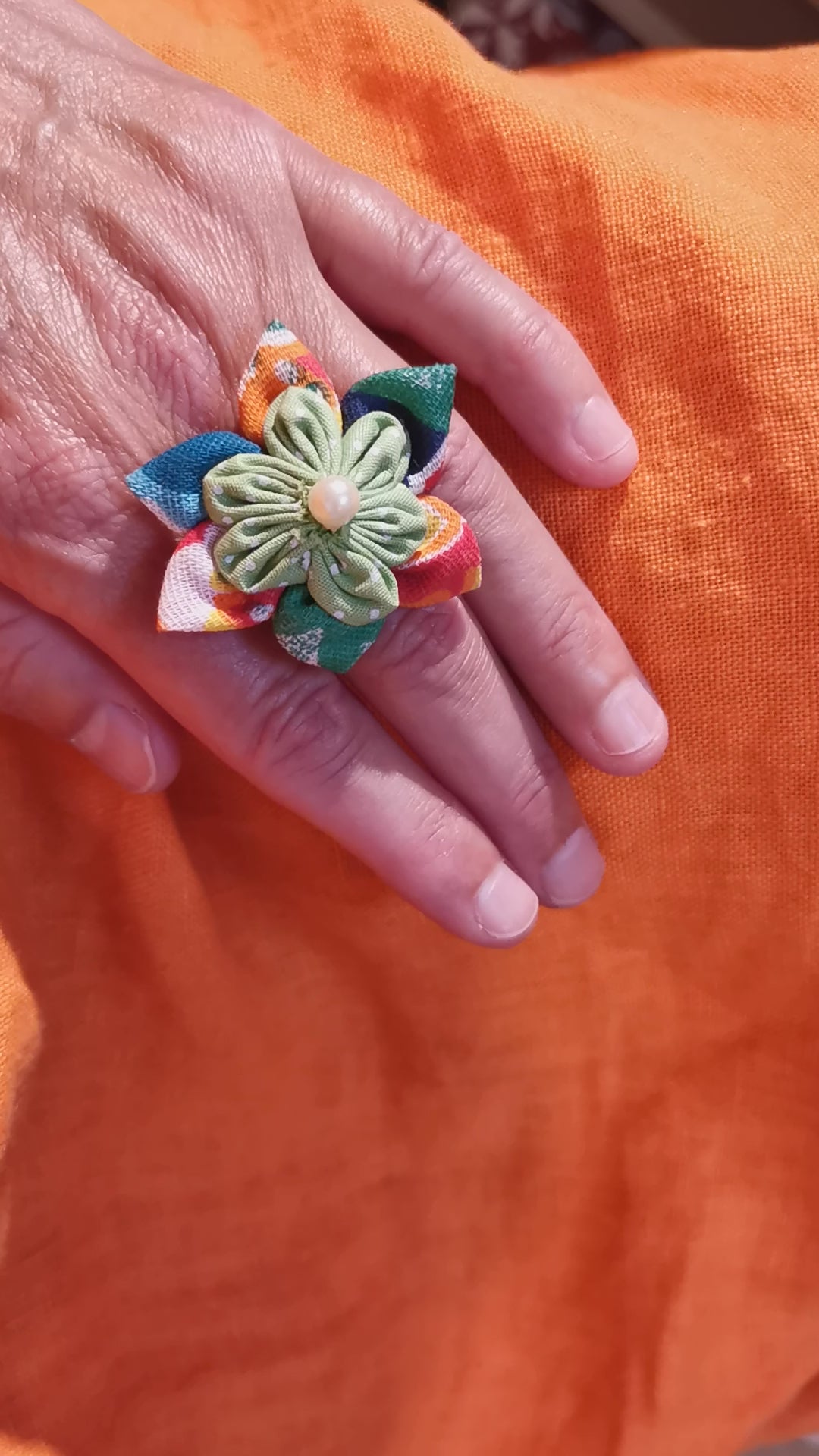 Ring Fingerring made with love, bunt, Metall, Hippie Boho Mode Schmuck, lebe liebe lache