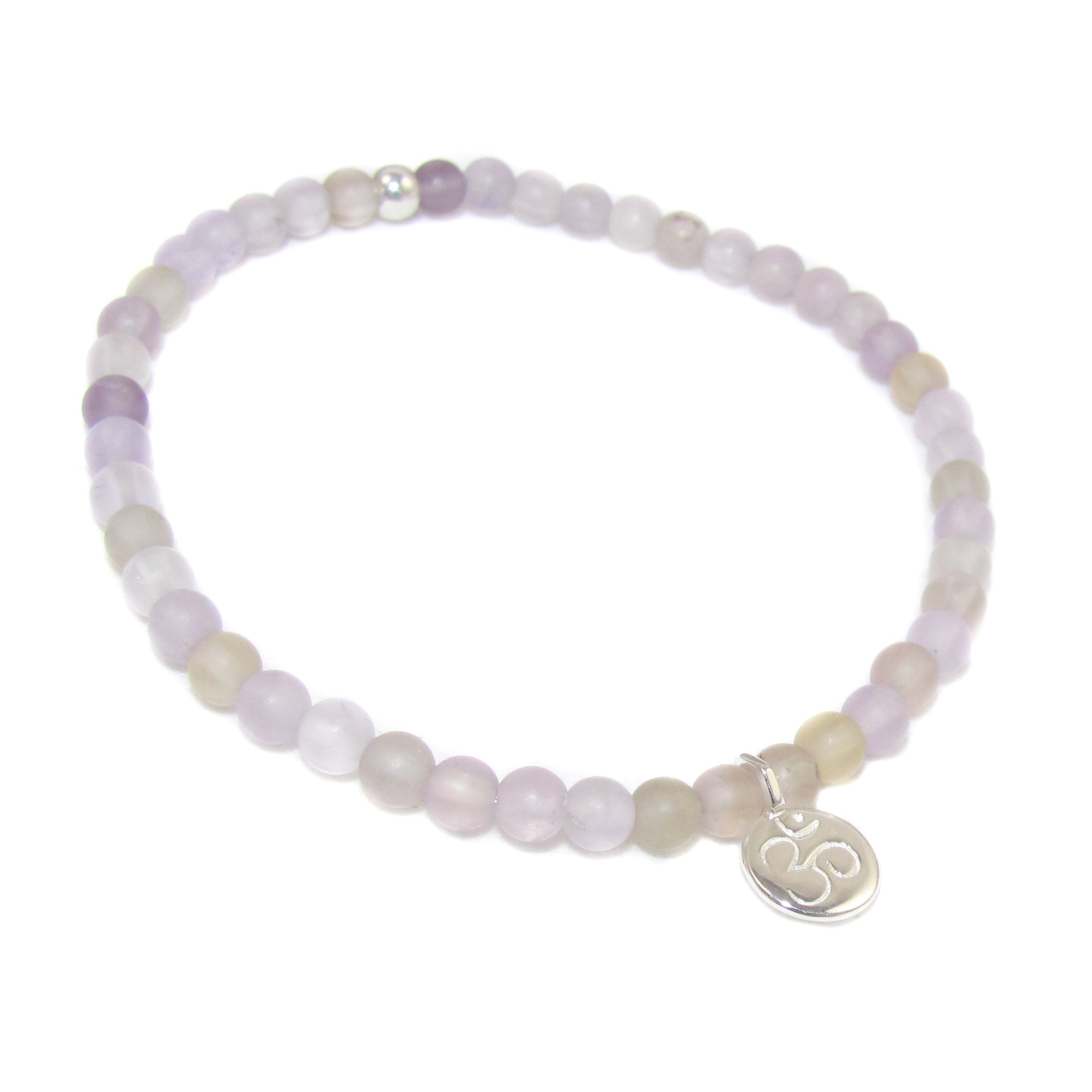 Ametrin Edelstein Karma OM Armband, Citrin Amethyst Kristall Quarz, heitere Gelassenheit
