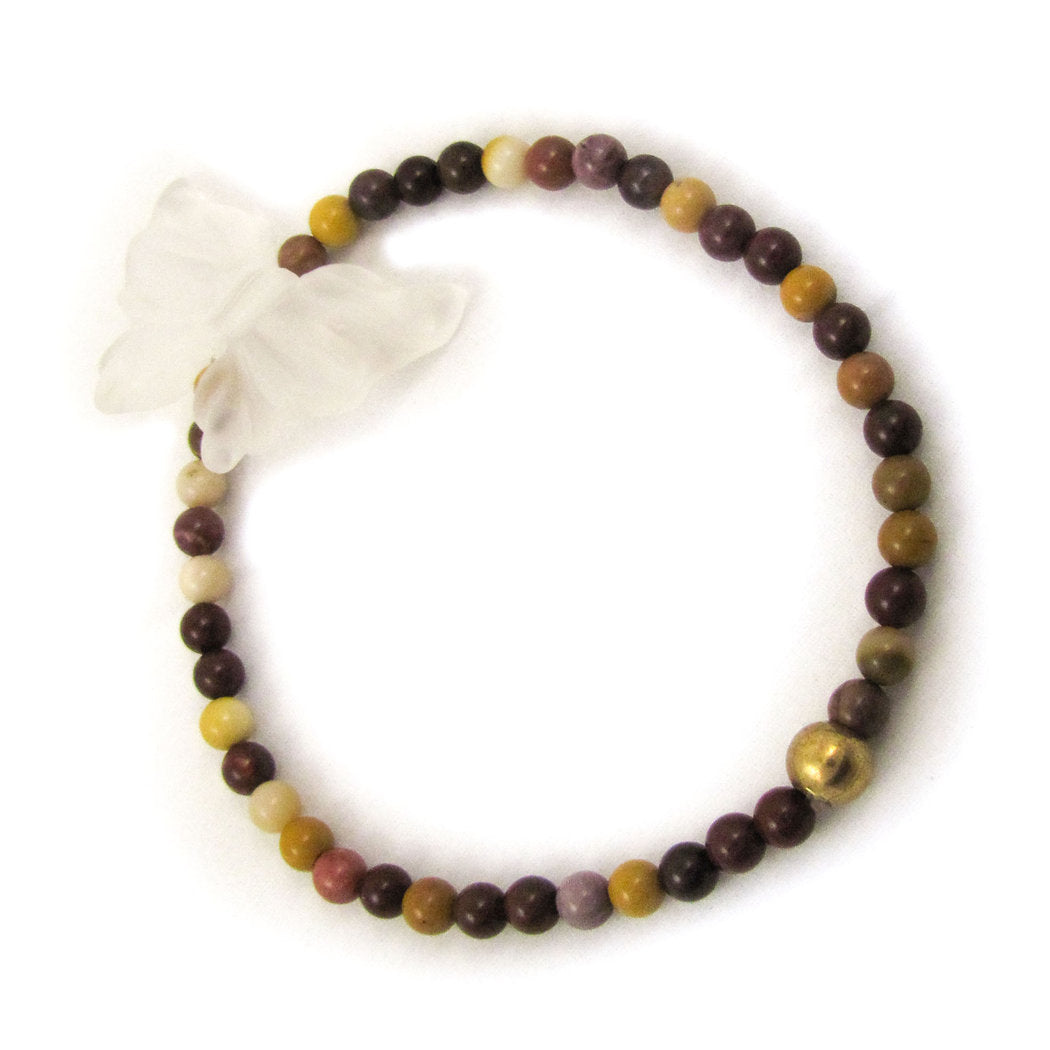 Mookait Armband mit Bergkristall Schmetterling - Hoffnung