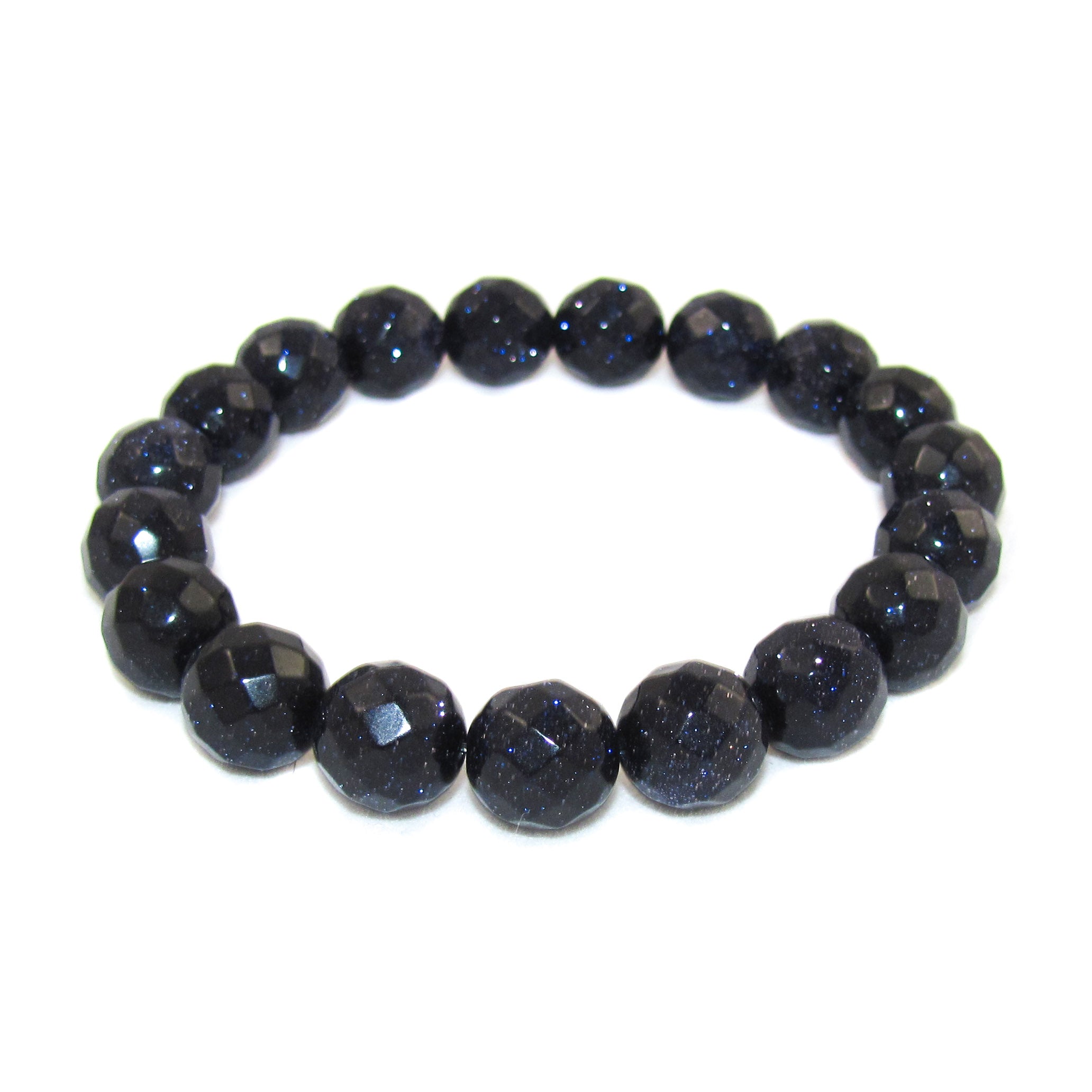 blauer Aventurin Edelstein Heilstein Armband 10 mm - beruhigend und entspannend