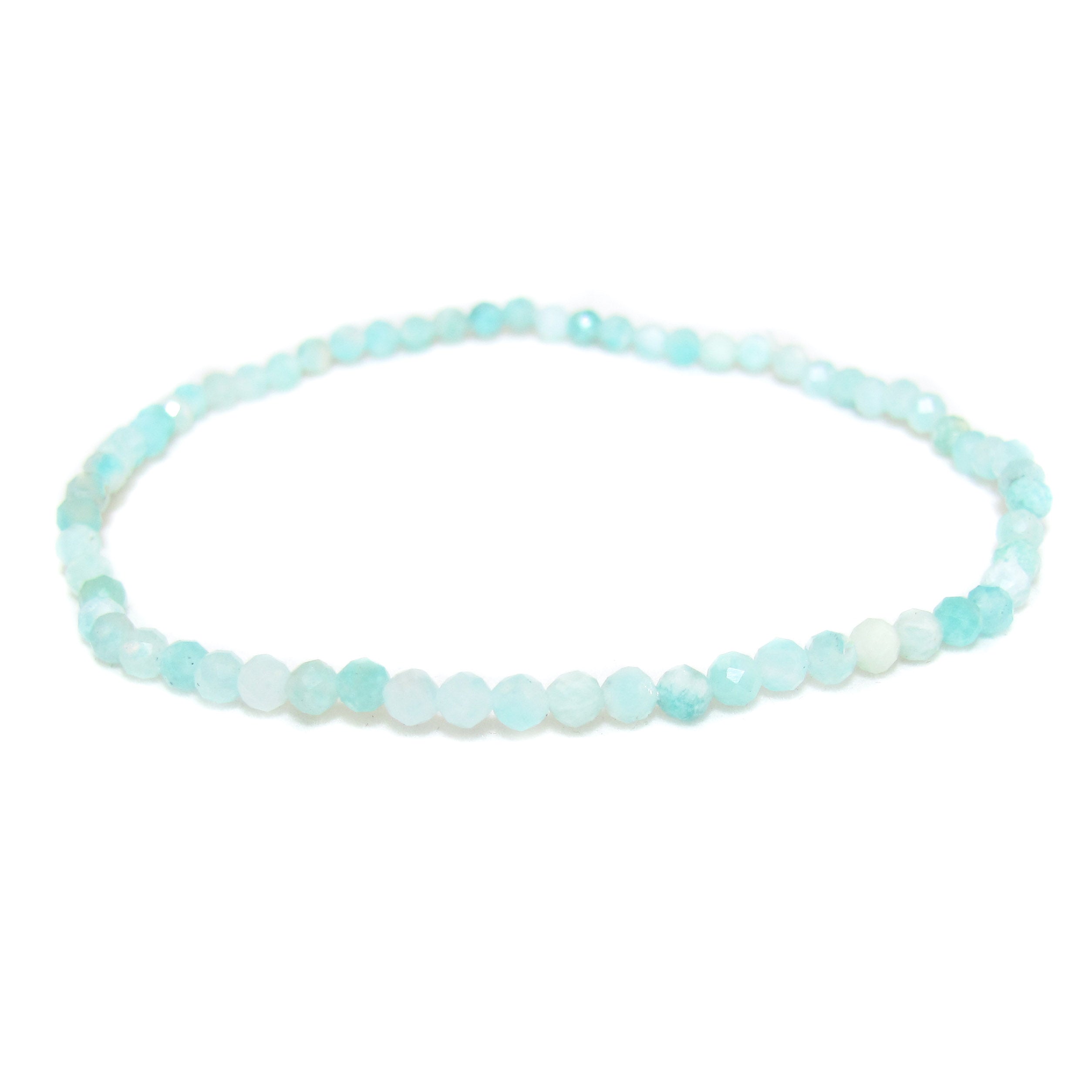 Amazonit Edelstein Heilstein Armband blau filigran 2 mm - Gelassenheit
