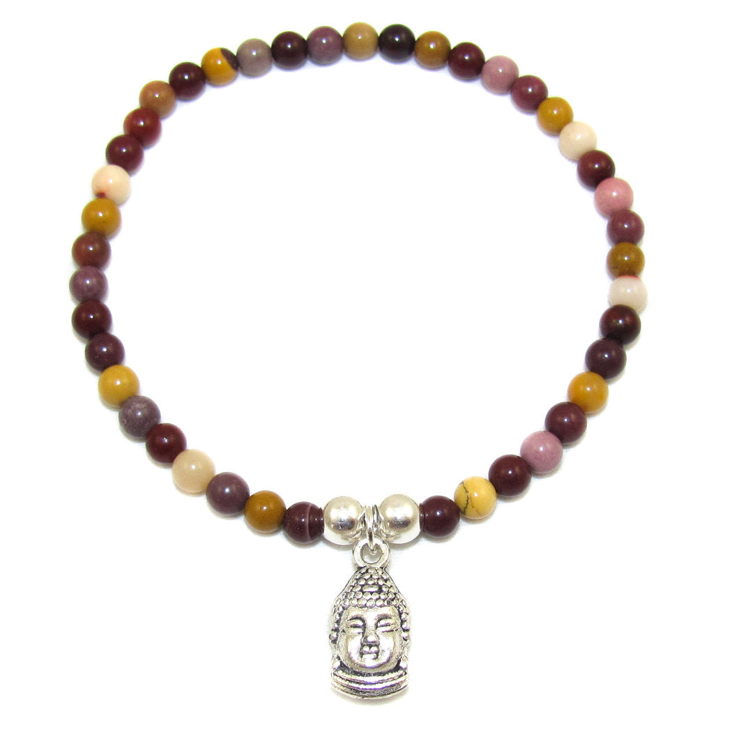Harmonie Buddha Mookait Edelstein Armband - Glückskind Talisman Schmuck