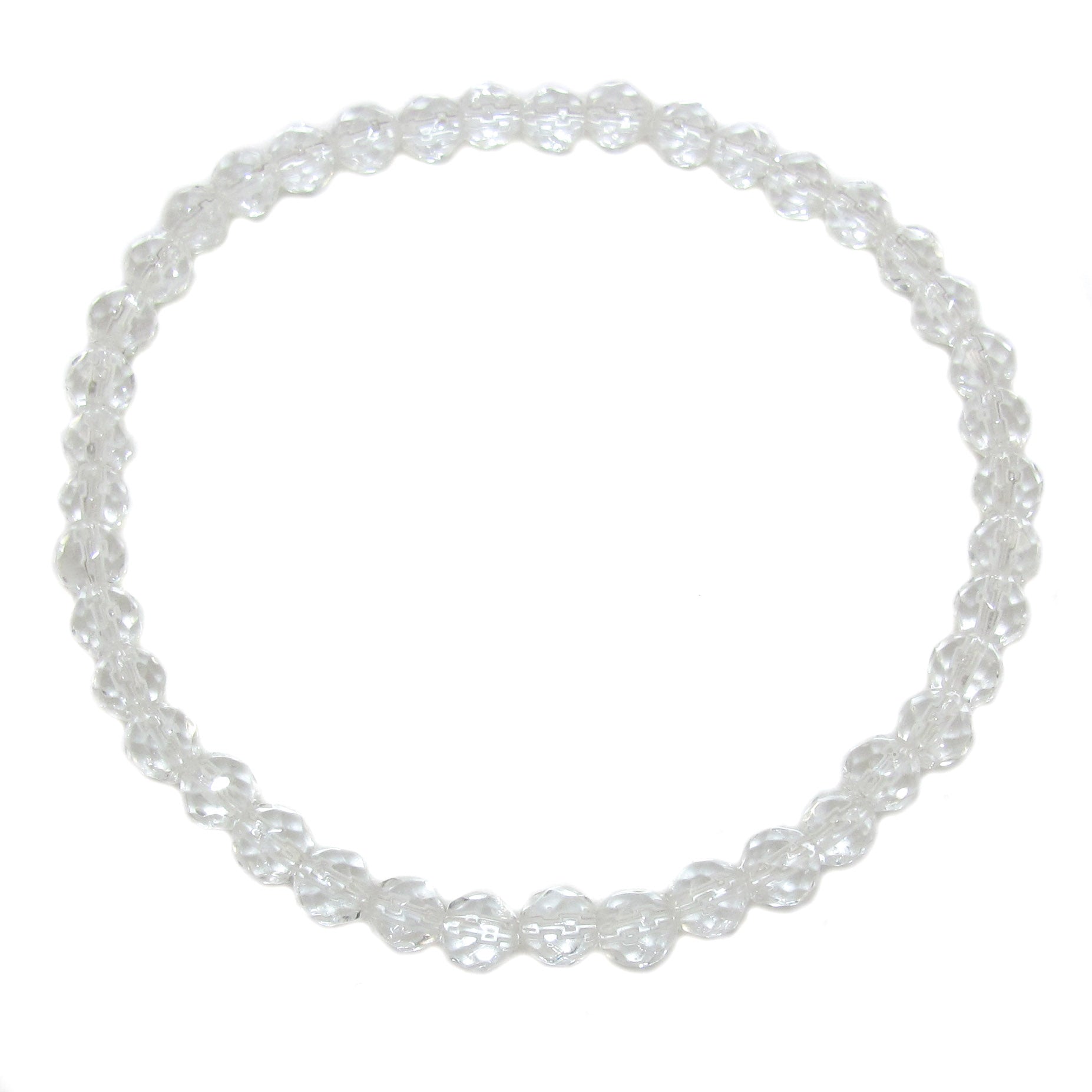 Bergkristall Edelstein Heilstein Armband facettiert 4 mm - Klarheit, Energiefluss - samaki originals