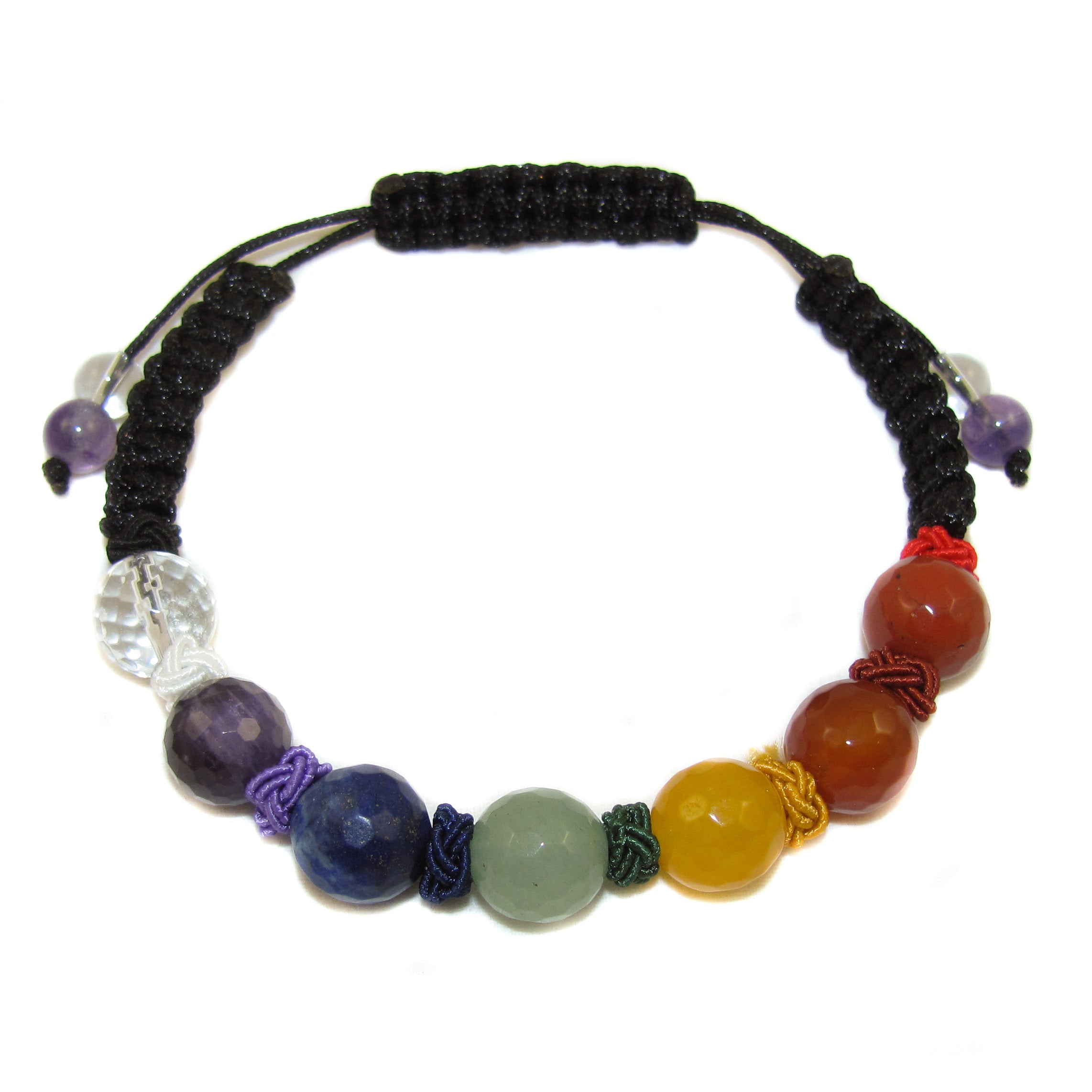 Chakra Chakren Makramee Armband mit Edelsteinen für Harmonie