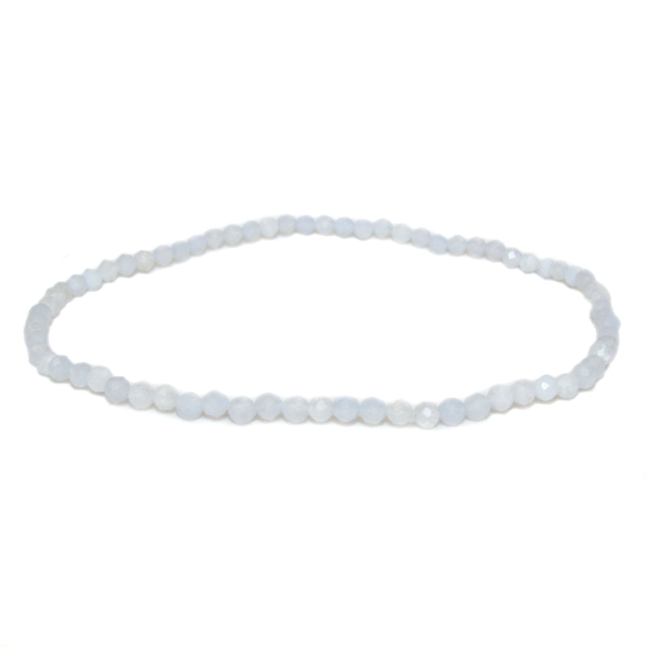 Chalcedon Armband 2 mm Heilsteine, Edelstein Armbändchen #Selbstverwirklichung