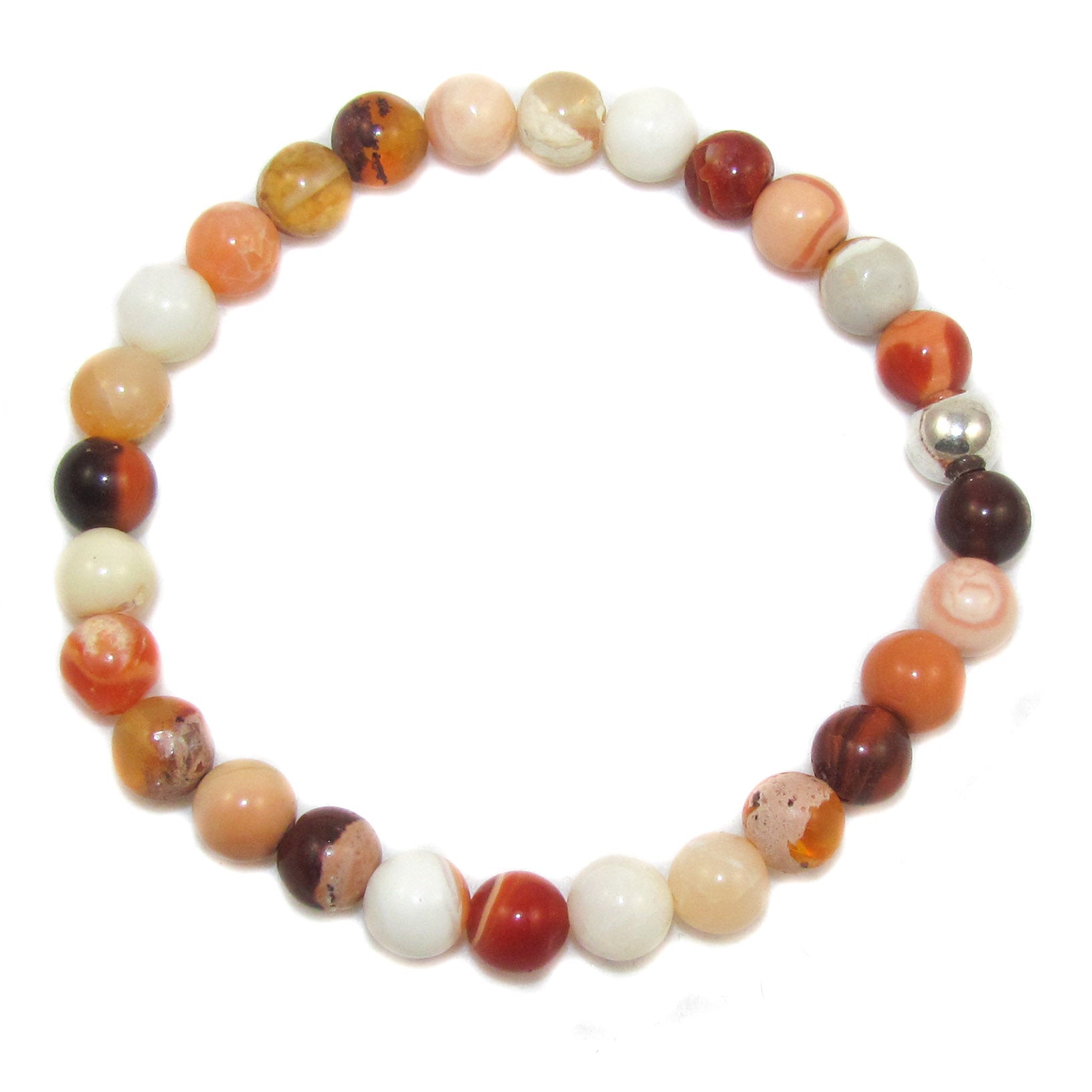 FeuerOpal Karma Edelstein Heilstein Armband - Lebenslust und Vergnügen