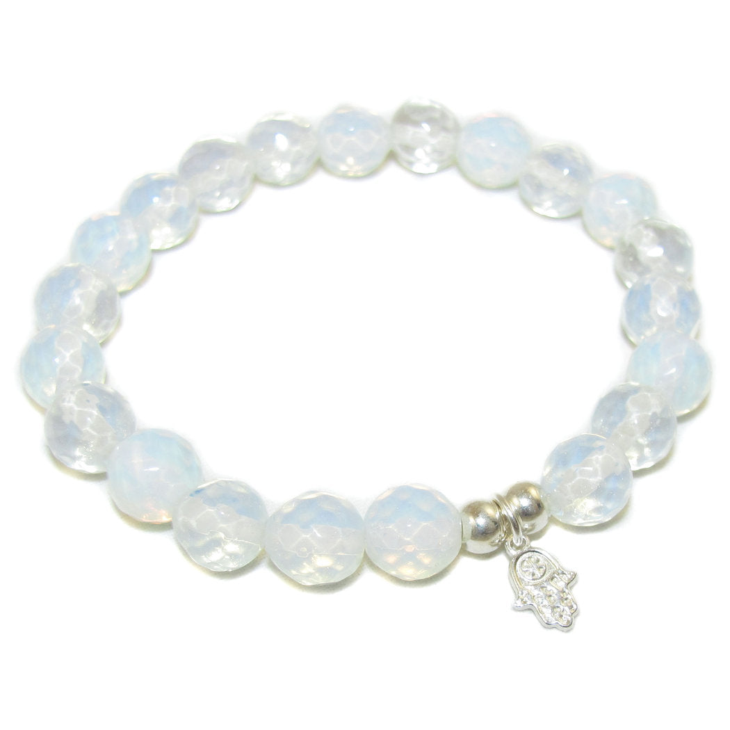 "Wunder des Lebens" Opal - heilende Hand - Karma Edelstein Heilstein Armband