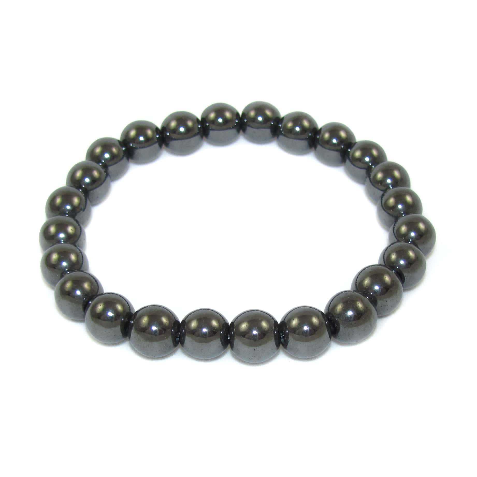 Hämatit Edelstein Armband 8 mm – geweiht für Aurareinigung & Lebensfreude