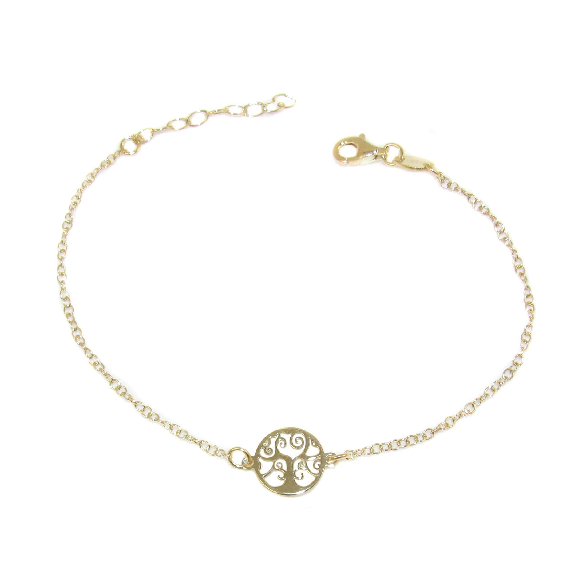 Lebensbaum Talisman Glücksbringer Armband, gelb gold - Standhaftigkeit, Durchhaltevermögen