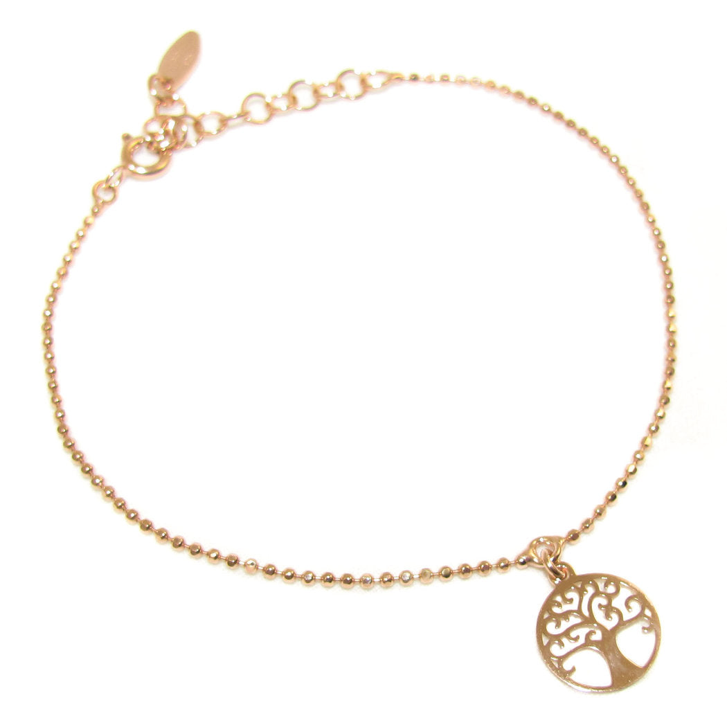 Lebensbaum Talisman Glücksbringer Armband, rose - neue Wege - samaki originals