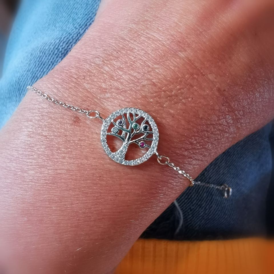 Pulsera con amuleto de la suerte y talismán del árbol de la vida, fuerza y renovación