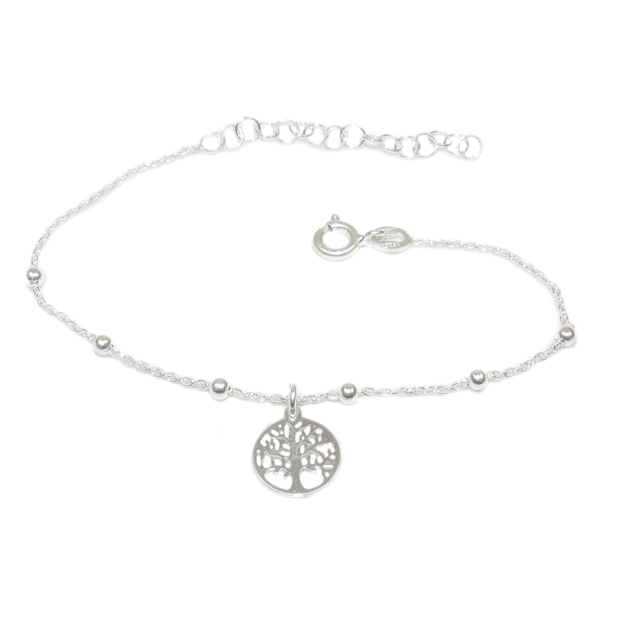 Lebensbaum Talisman Glücksbringer Sterlingsilber Armband - Standhaftigkeit