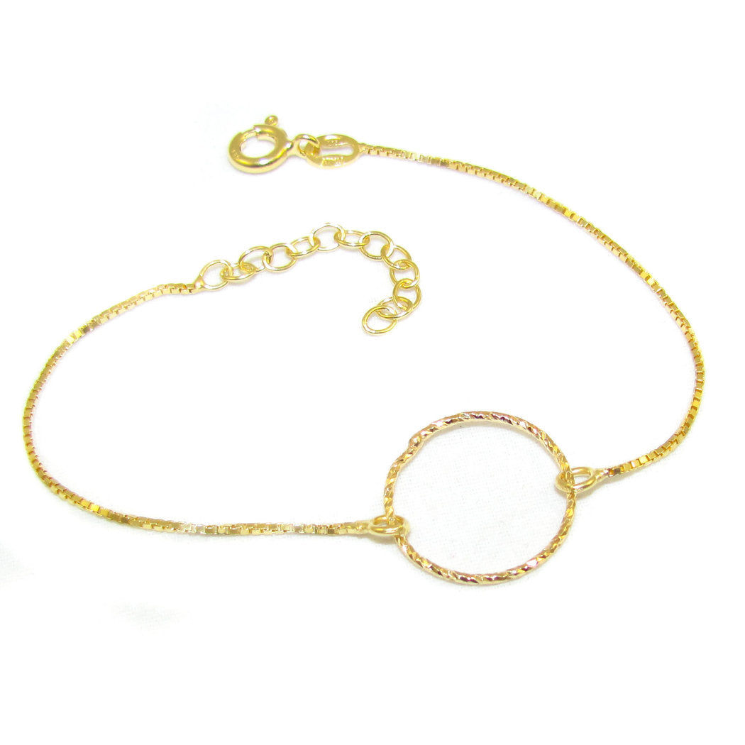 Lebenskreis Glücksbringer Armband Gold - Lebensglück
