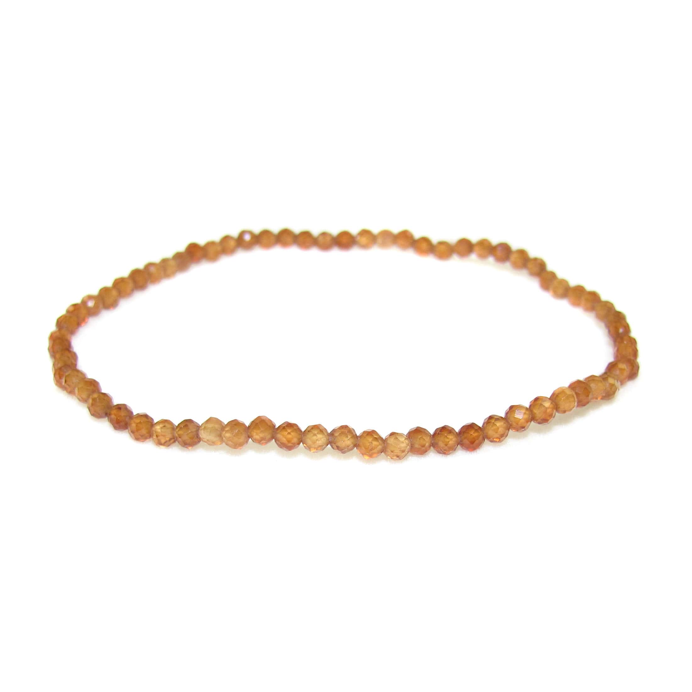 filigranes Hessonit Edelstein Heilstein Armband, 2 mm - emotionale Kraft und Stabilität