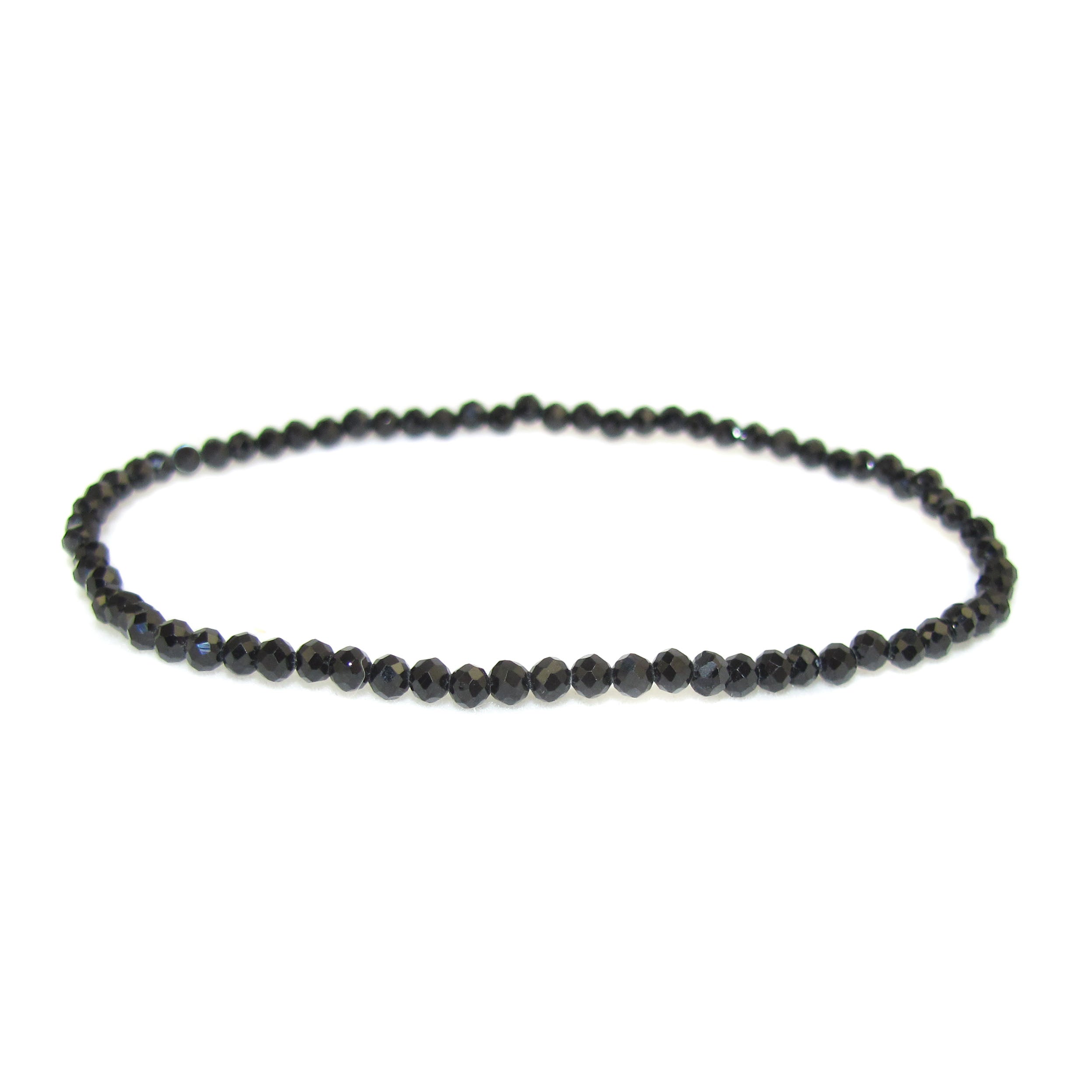 filigranes Spinell Edelstein Heilstein Armband, schwarz, 2 mm - ich bin im Schutzfiligranes Spinell Edelstein Heilstein Armband, schwarz, 2 mm - ich bin im Schutz