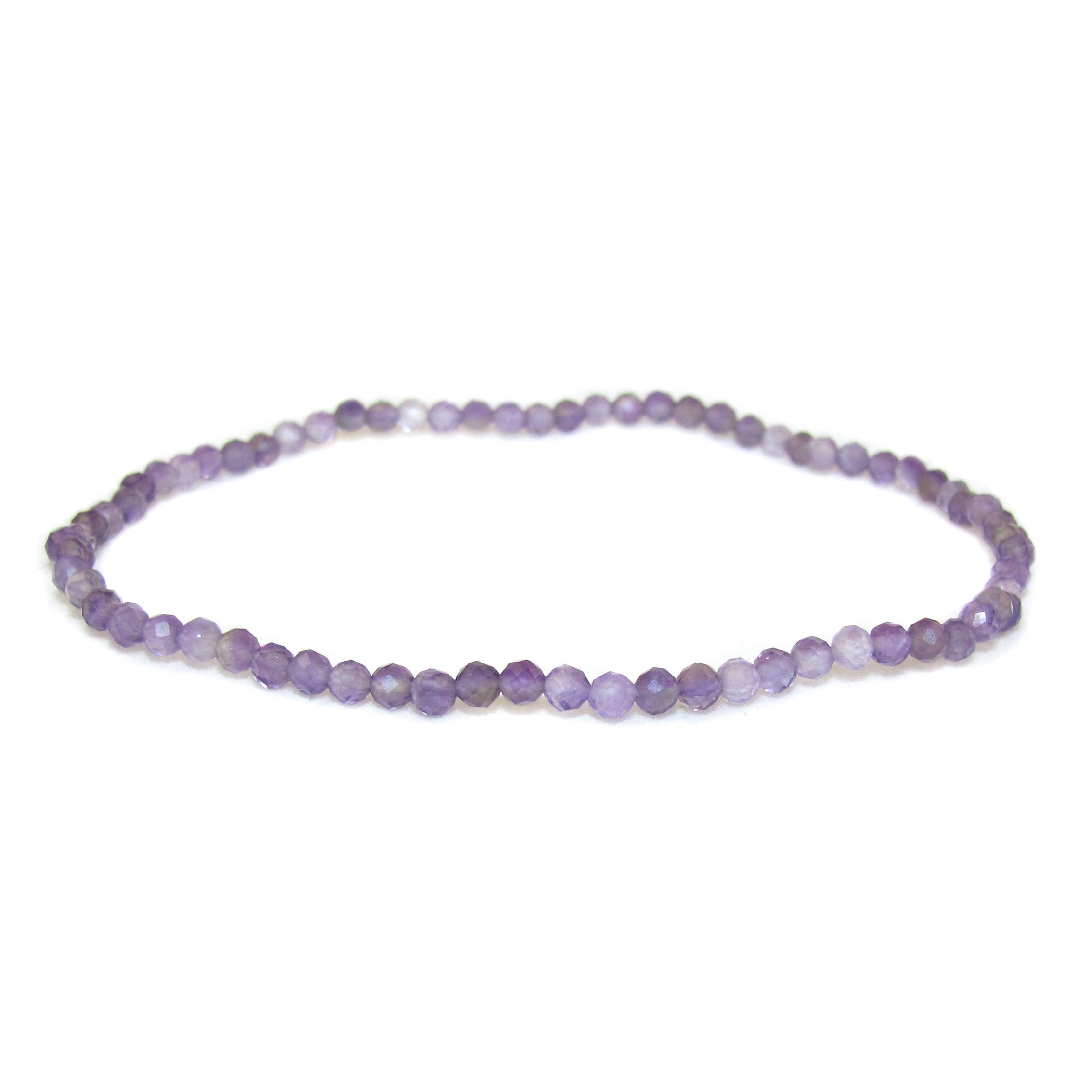 Amethyst Edelstein Heilstein Armband 2 mm Perlen, lila facettiert, Inspiration