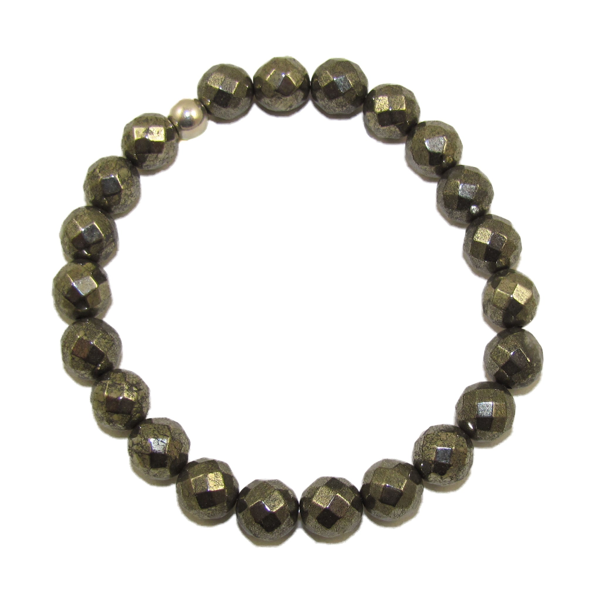 Pyrit Edelstein Armband 8 mm - Blockaden Löser, neuer Energiefluss