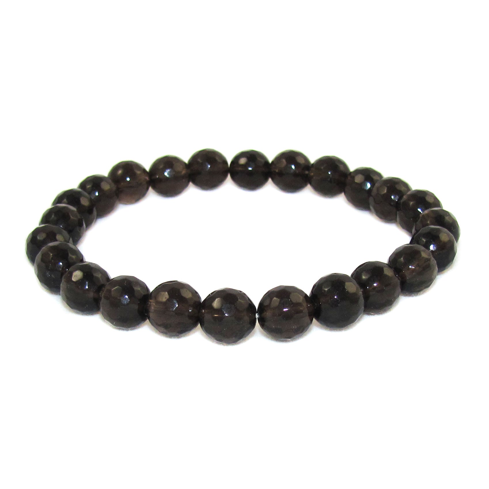 Rauchquarz Edelstein Heilstein Armband 8 mm, facettiert - für Lebensfreude