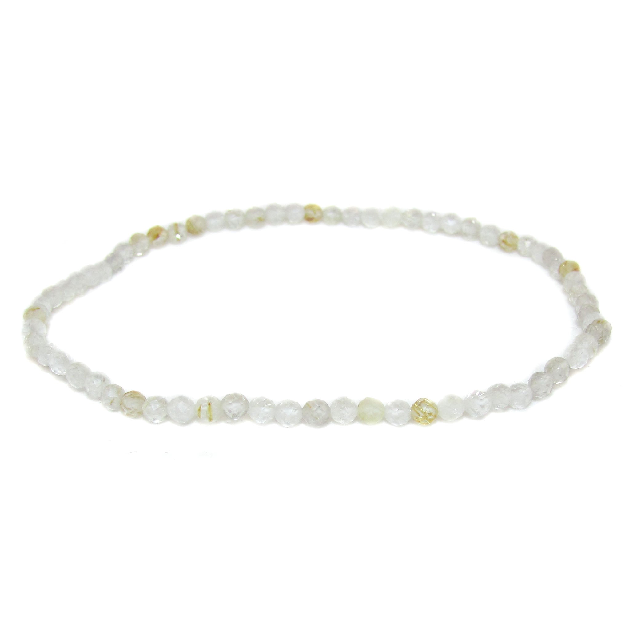 Rutilquarz Edelstein Armband, filigrane 2 mm Heilsteine, Wahrheitsstein