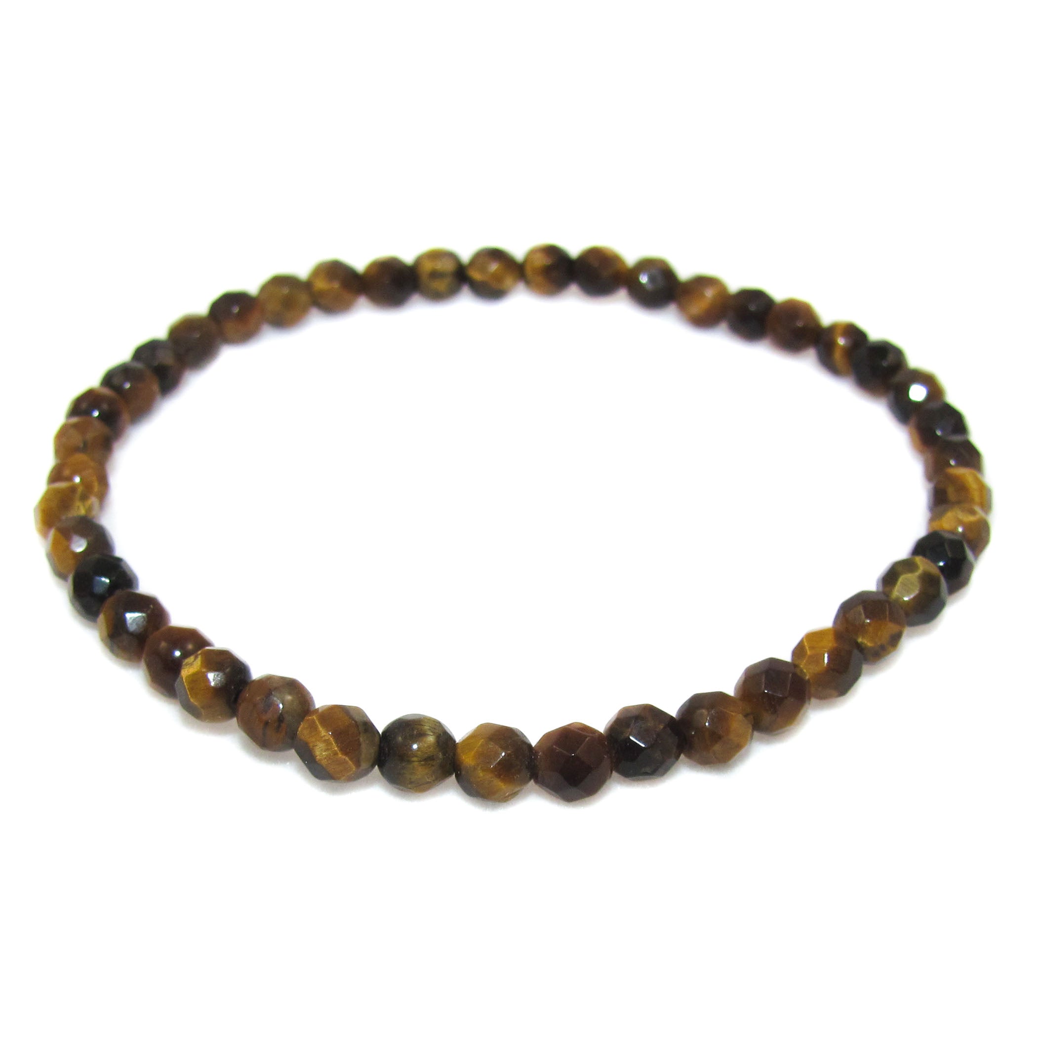 Tigerauge Edelstein Heilstein Armband facettiert 4 mm - Kraft und Mut - samaki originals