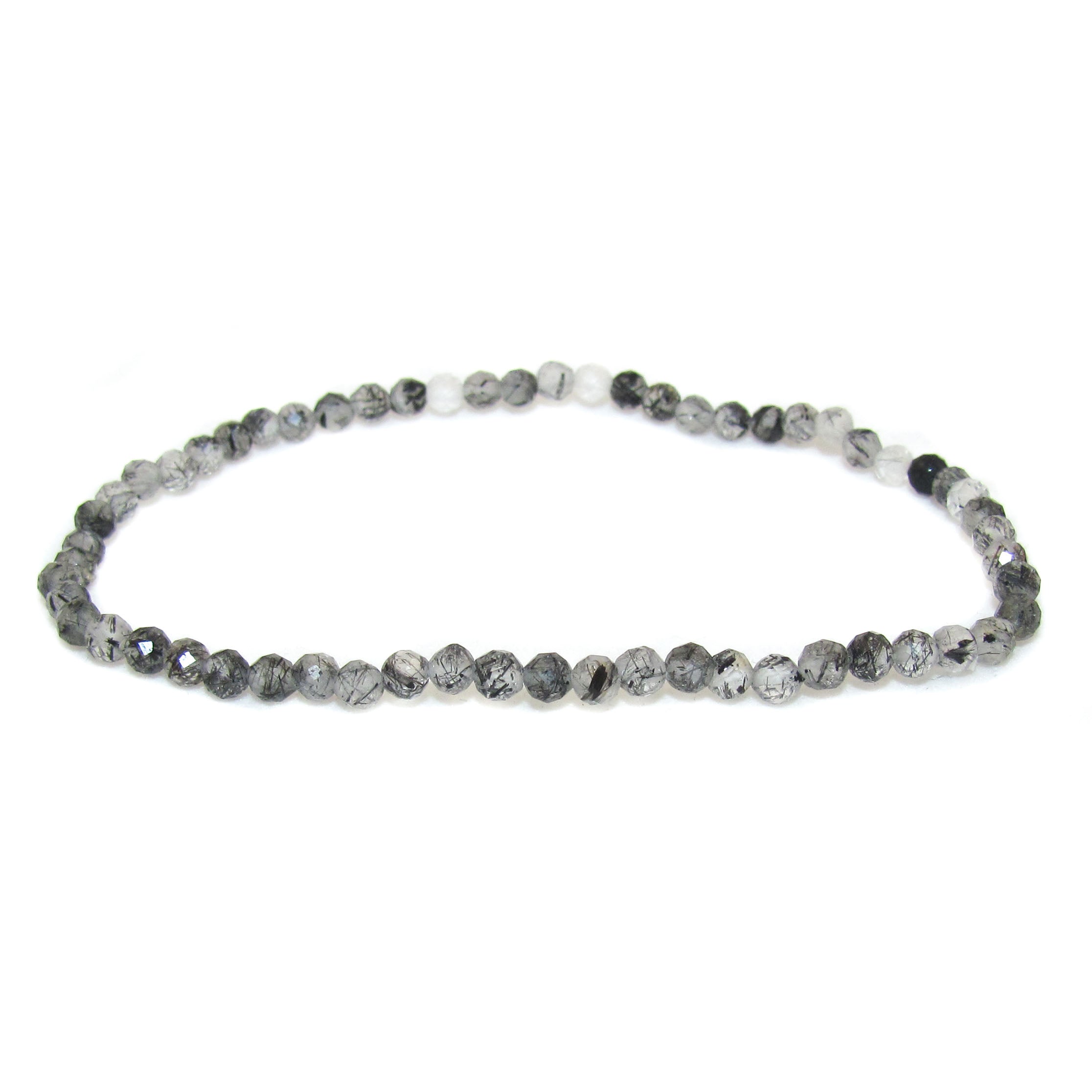 Turmalin Quarz Edelstein Armbändchen, filigrane Heilsteine 2,5 mm, Befreiung