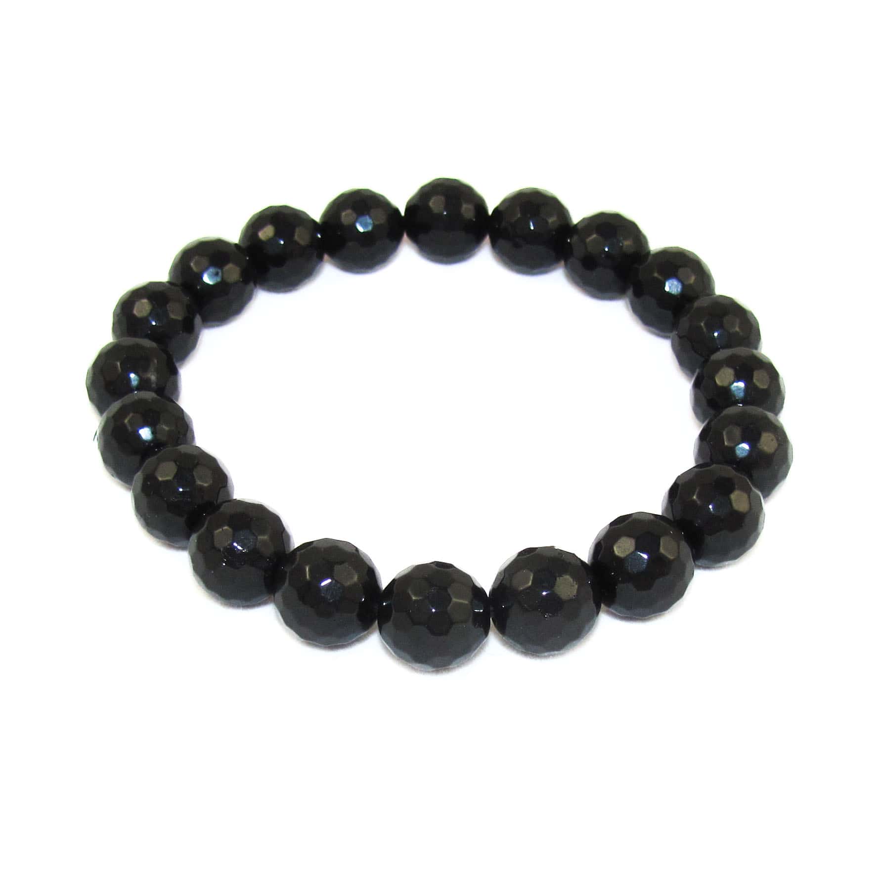Turmalin Karma Edelstein Heilstein Armband, schwarz 10 mm, Schutz und Befreiung