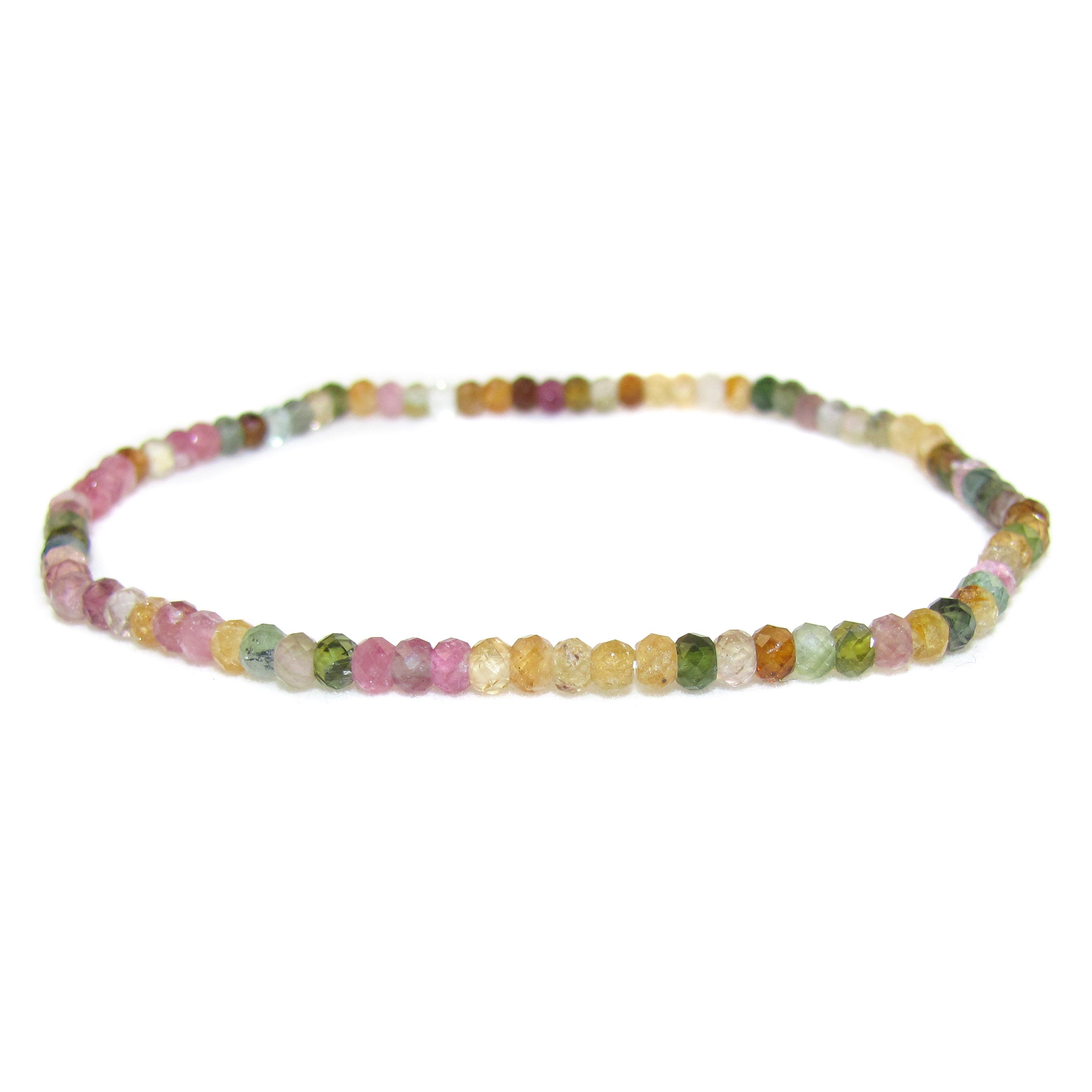 Turmalin Edelstein Heilstein Armband filigran 2 mm - Schutz