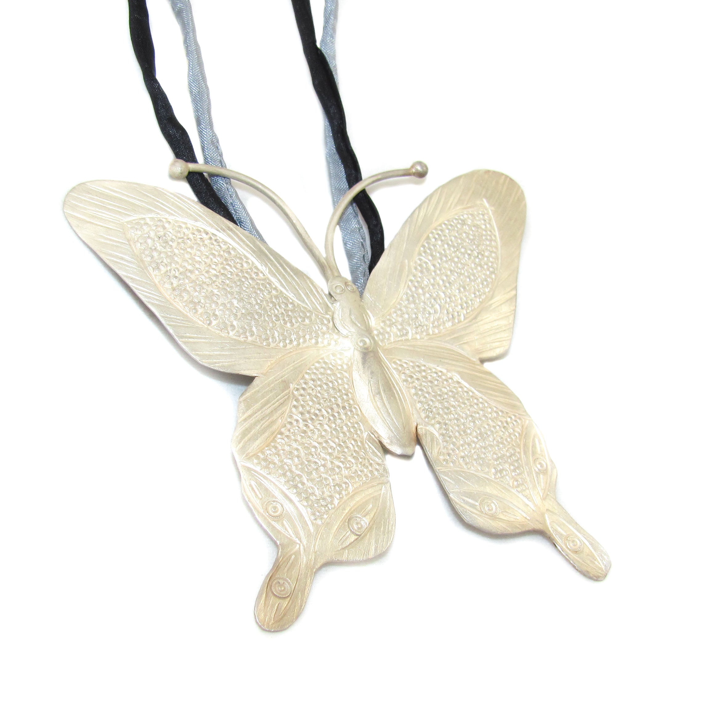 Schmetterling Sterlingsilber XXL Krafttier Anhänger Kette, geweiht - Freiheit für die Seele
