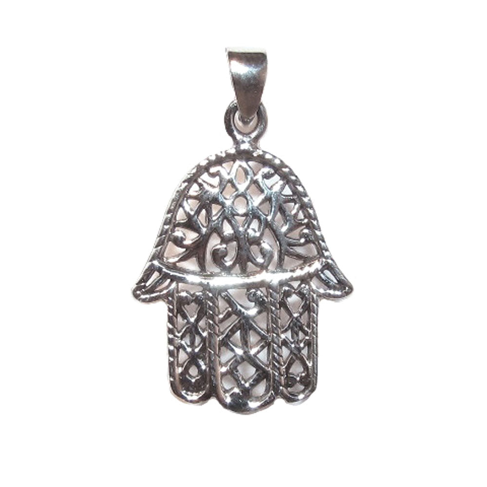 Fatimas Hand Sterlingsilber Anhänger, kleines Schutzamulett