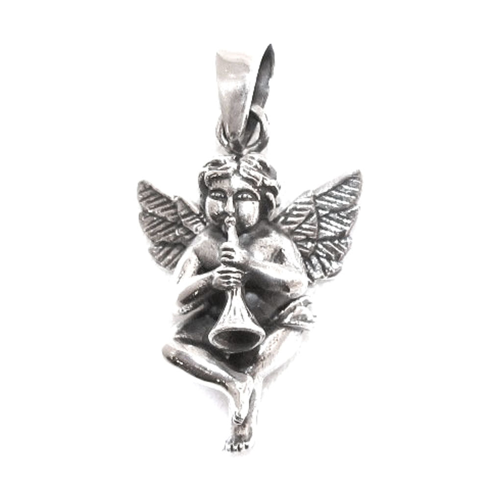 Schutzengel mit Trompete Sterlingsilber Anhänger