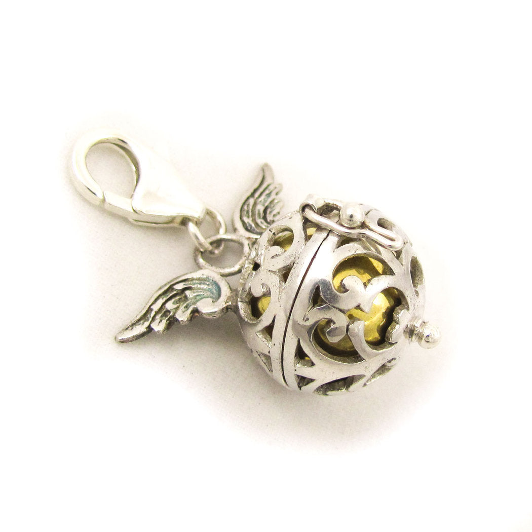 Engelsrufer Charm Anhänger mit Flügel Sterlingsilber Karabiner Verschluss für Damen