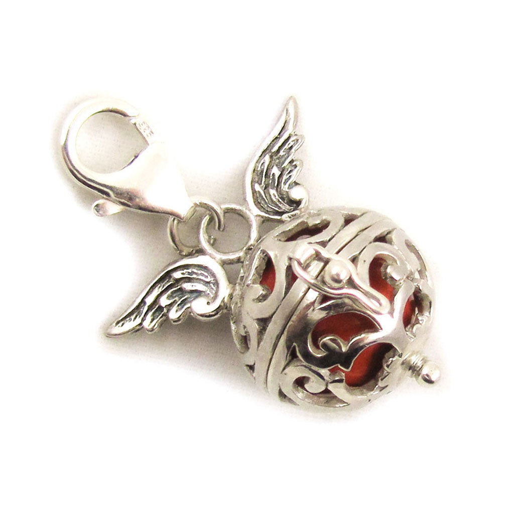 Engelsrufer Flügel Charm Orange Sterlingsilber für Damen - Lebensfreude