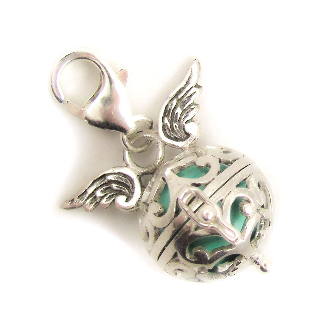 Engelsrufer Flügel Charm Türkis Sterlingsilber Karabiner Verschluss für Damen