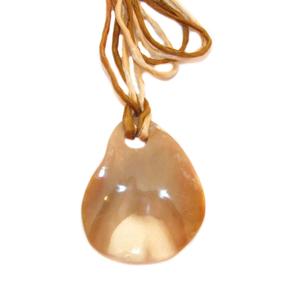 Colgante de piedras preciosas de piedra curativa Mookaite XL en cintas de seda - armonía