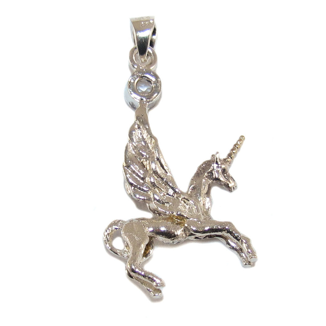 Einhorn Bergkristall Anhänger, Krafttier, spiritueller Schmuck samaki originals