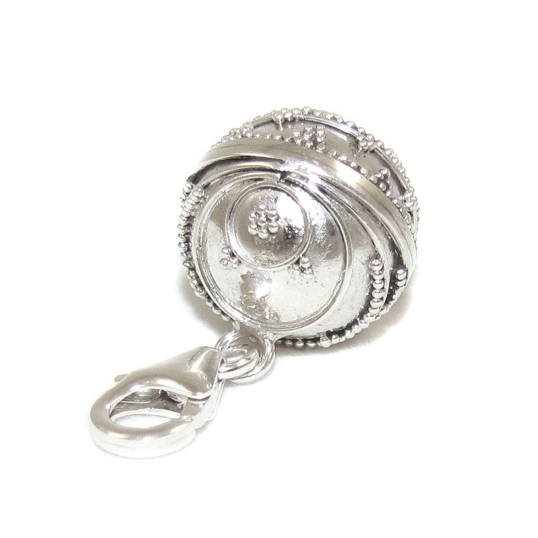 Planeten Engelsrufer Klangkugel Charm Sterlingsilber Karabiner