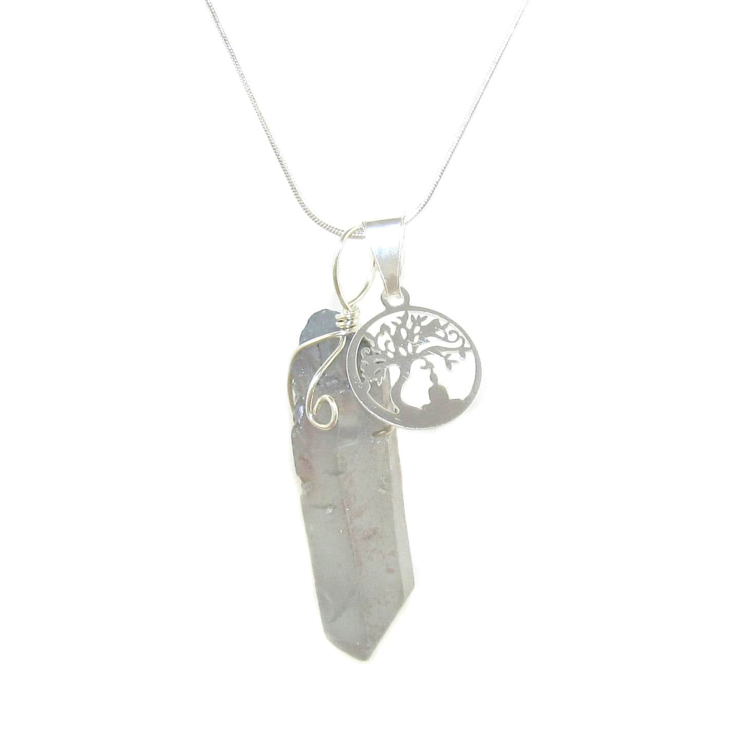Lebensbaum Angel Aura Edelstein Spitze Stab Karma Kette, geweiht - Karmaerlösung