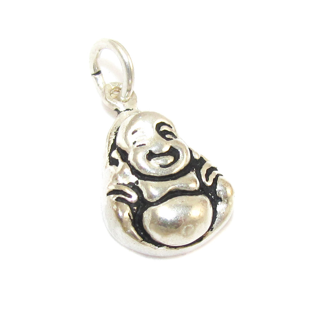 mini Buddha Glücksbringer Anhänger Sterlingsilber