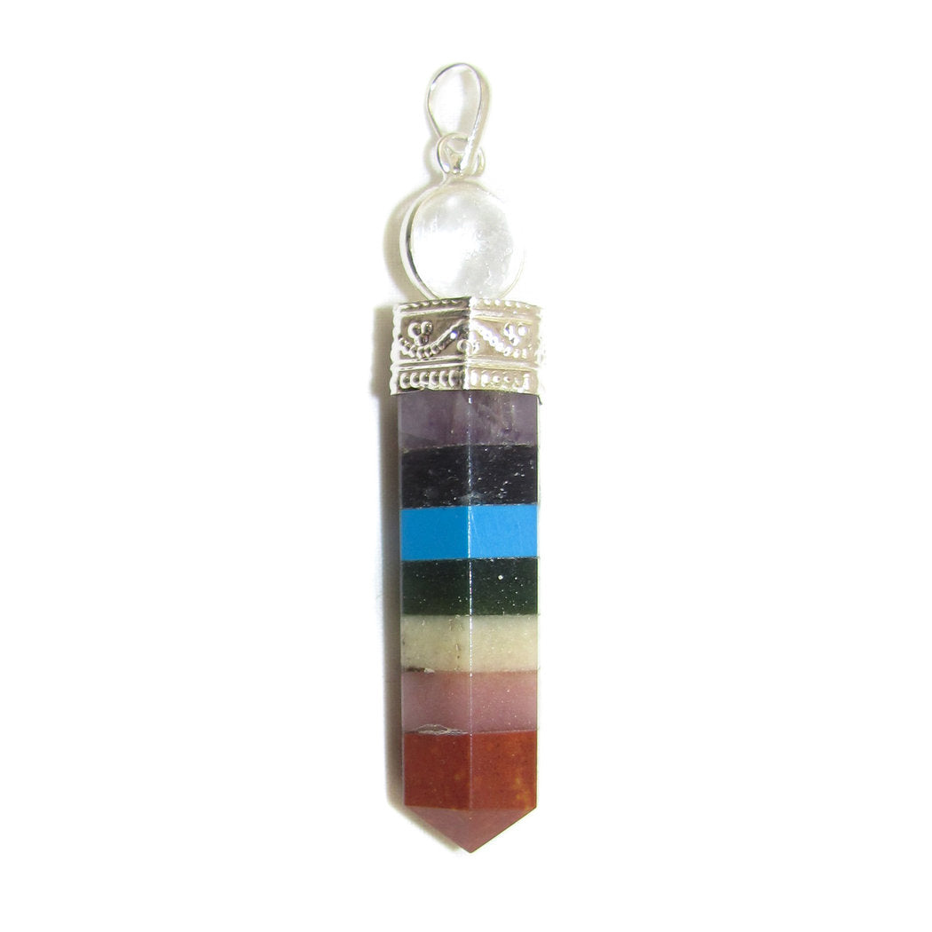 Chakra Schmuck Anhänger Spitze mit Edelsteinen - für Kraft