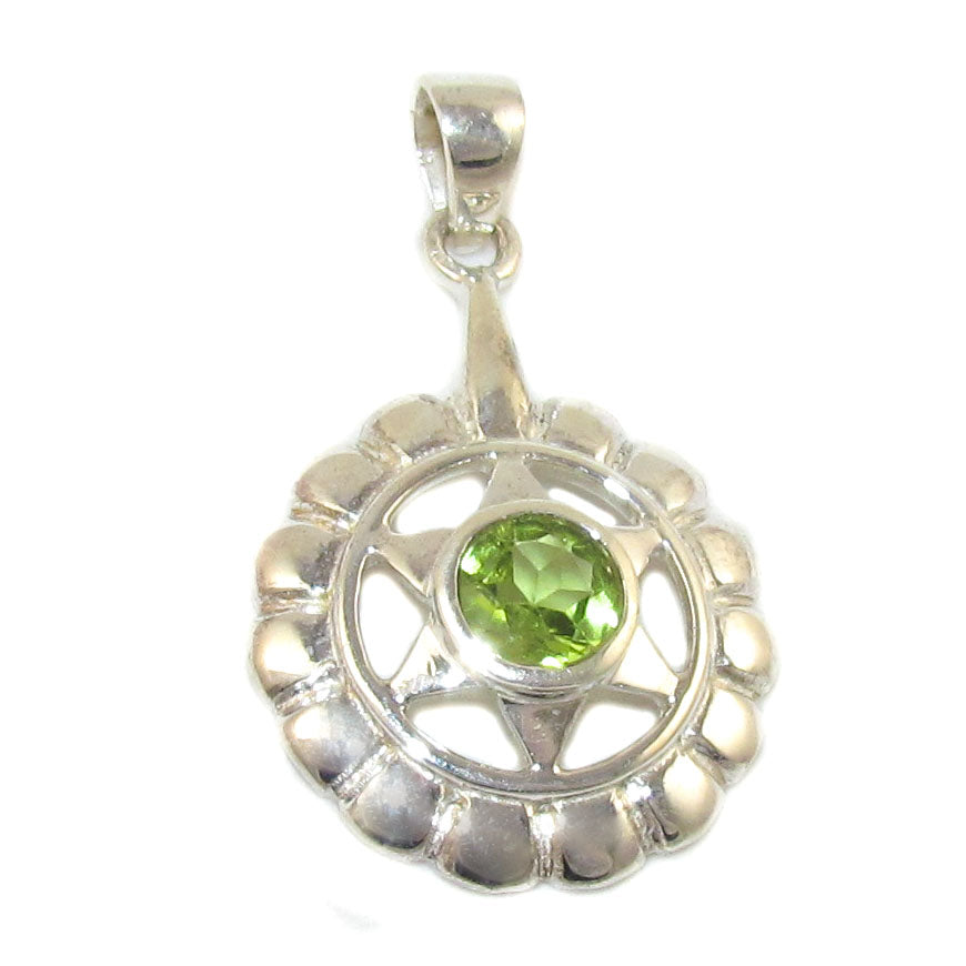 Herzchakra Anahata Olivin Edelstein Anhänger - Liebe, Harmonie