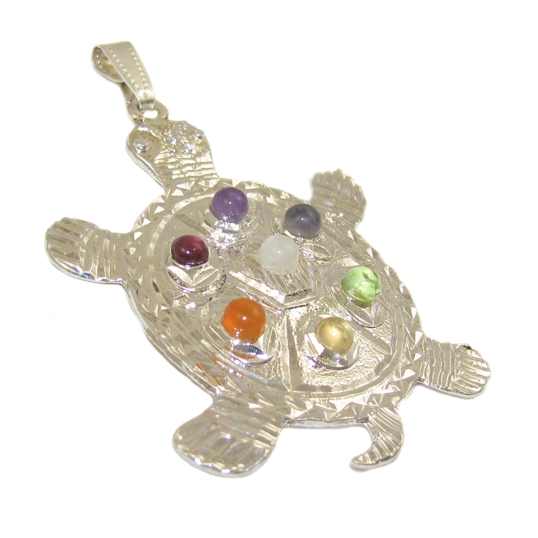 Schildkröte Chakra Chakren Edelstein Anhänger für Harmonie